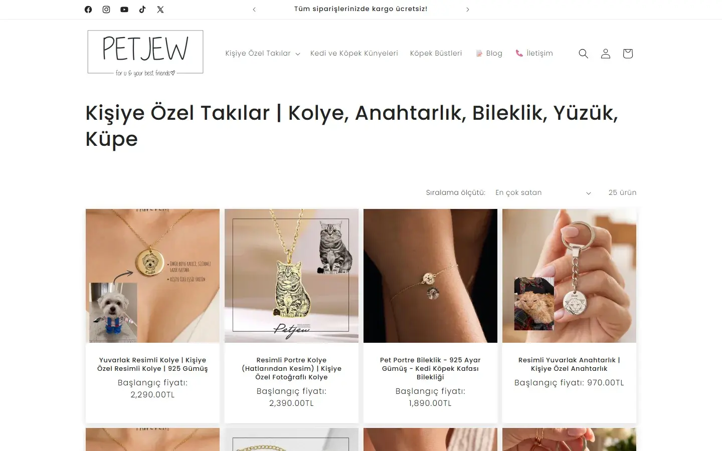 Petjew collection page screenshot
