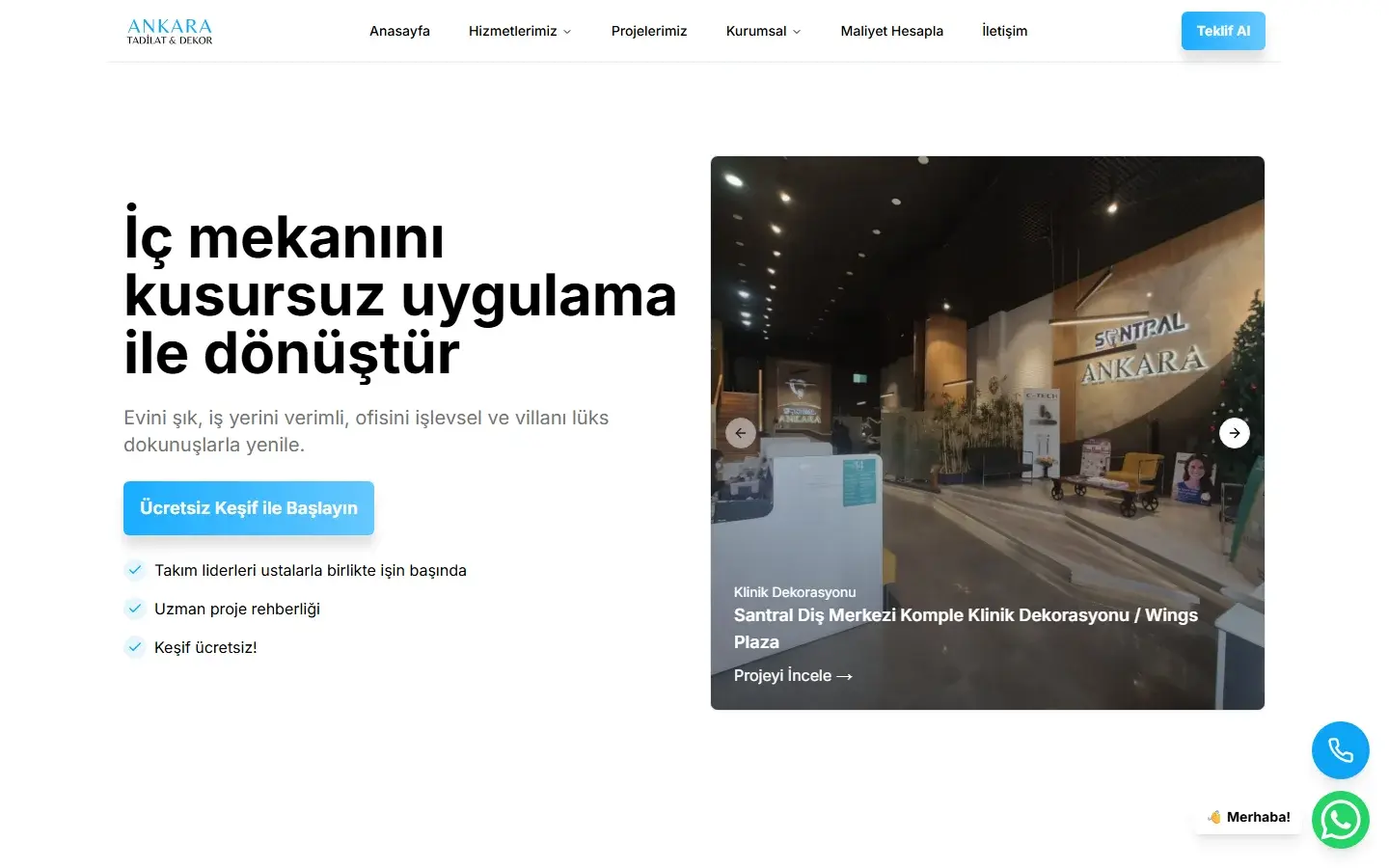 Ankara Tadilat Dekor ana sayfası